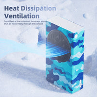 Mytrix Custom X-Box Series S Cover Skin, Magnetic Protective Case for Easy Installation,Full Protection -Blue Camo