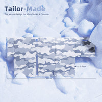 Wraps for Xbox Series X Console, Mytrix Custom X-Box Series X Cover Skin, Magnetic Protective Case for Easy Installation, Full Protection -Gray Camo