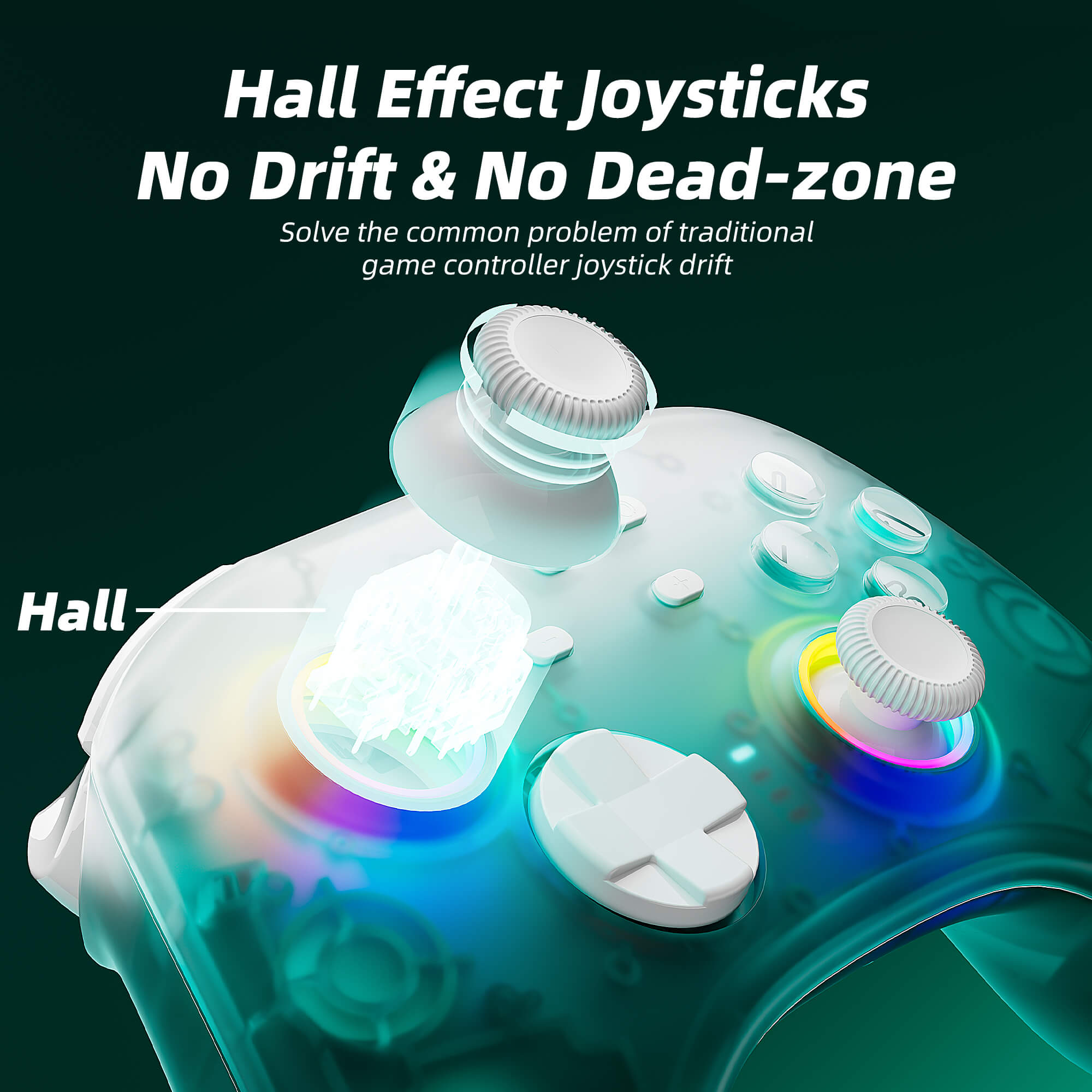 Controller Wireless Per Switch, IOS, Android, PS4 - Gamepad Con Joystick Hall Effect E Turbo - Foto 2