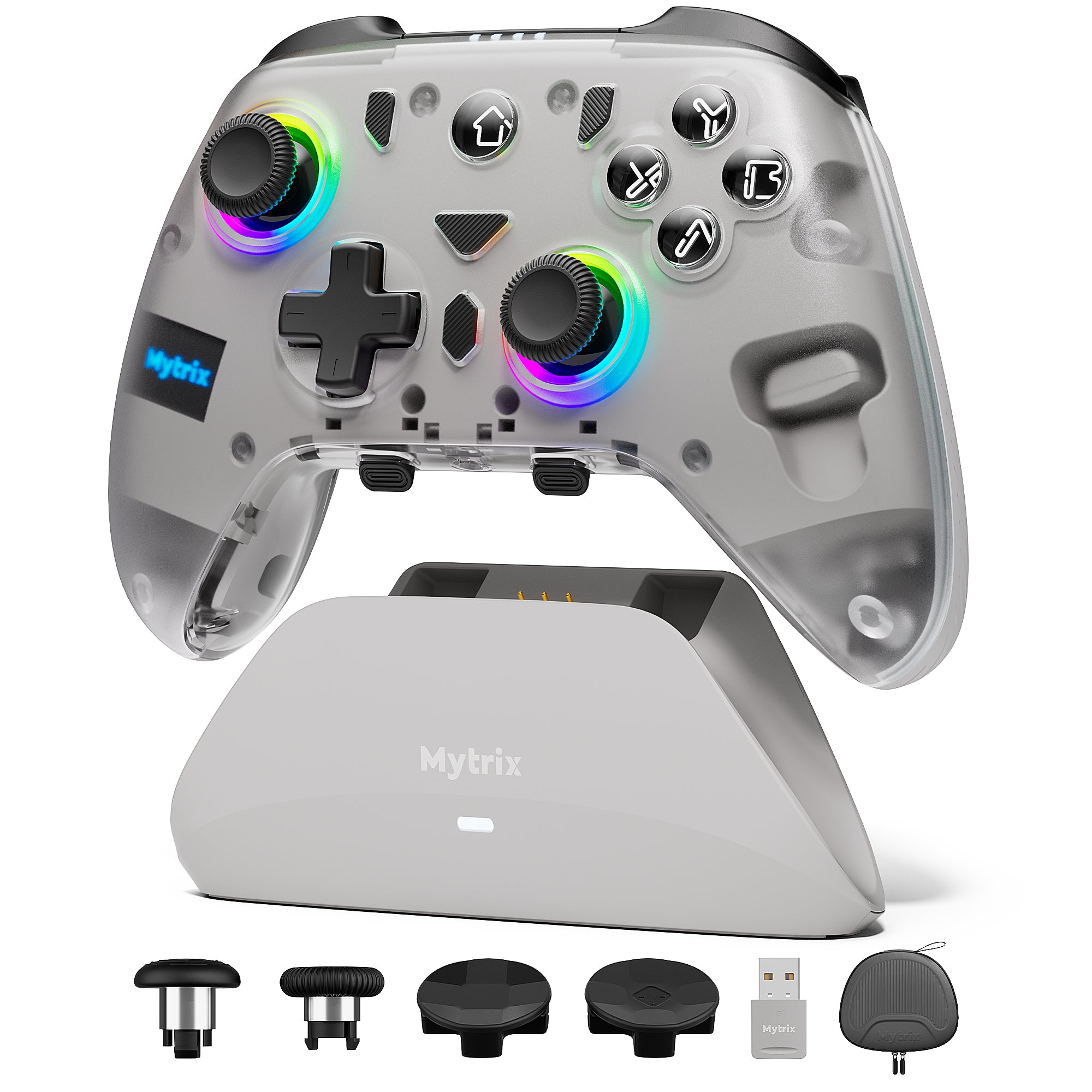 Mytrix Crystalarc Pro Wireless PC Controller with Charging Dock