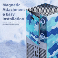 Magnetic Protective Case for Easy Installation, Full Protection -Blue Camo