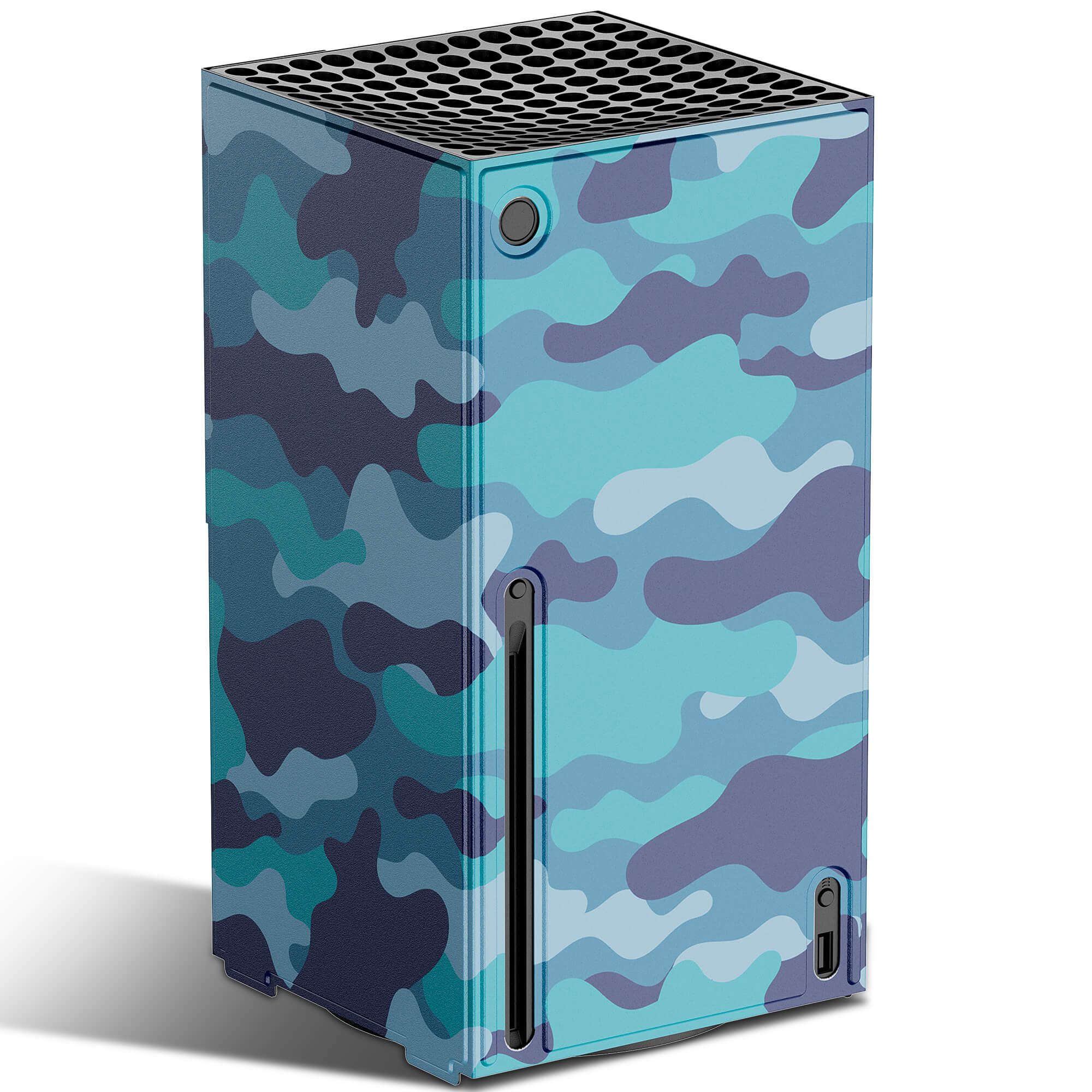 Wraps for Xbox Series X Console, Mytrix Custom X-Box Series X Cover Skin,  Magnetic Protective Case for Easy Installation, Full Protection -Blue Camo  
