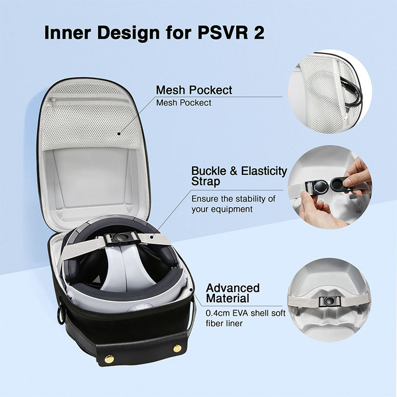 Mytrix Portable Hard Shell Travel Case Storage For PS VR2