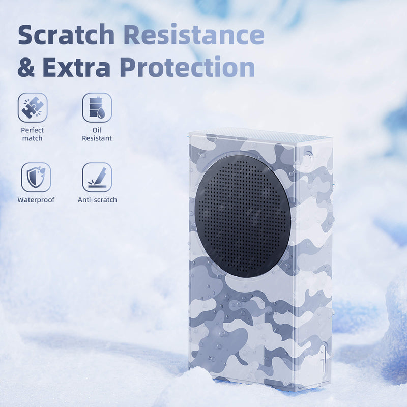 Wraps for Xbox Series S Console, Mytrix Custom X-Box Series S Cover Skin, Magnetic Protective Case for Easy Installation, Full Protection -Gray Camo