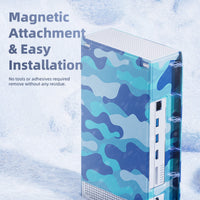 Mytrix Custom X-Box Series S Cover Skin, Magnetic Protective Case for Easy Installation,Full Protection -Blue Camo