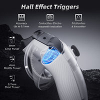 Mytrix Crystalarc Pro Wireless PC Controller with Charging Dock - Bluetooth & 2.4G, Hall Effect Joysticks, 2-in-1 Triggers, 1000Hz Report Rate, 4 Macro Keys, ABXY Micro Switch