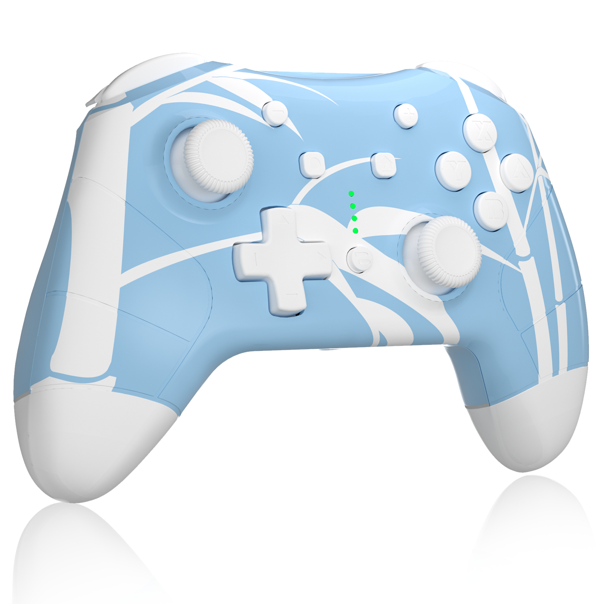 Mytrix Blue Bamboo Wireless Switch Pro Controller for Nintendo Switch, The Newest Switch OLED, and Switch Lite