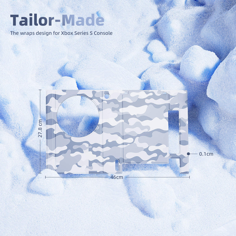 Wraps for Xbox Series S Console, Mytrix Custom X-Box Series S Cover Skin, Magnetic Protective Case for Easy Installation, Full Protection -Gray Camo