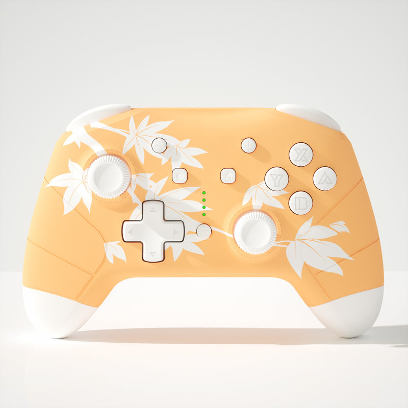 Mytrix Maple Yellow Wireless Switch Pro Controller for Nintendo Switch, the Newest Switch OLED, and Switch Lite