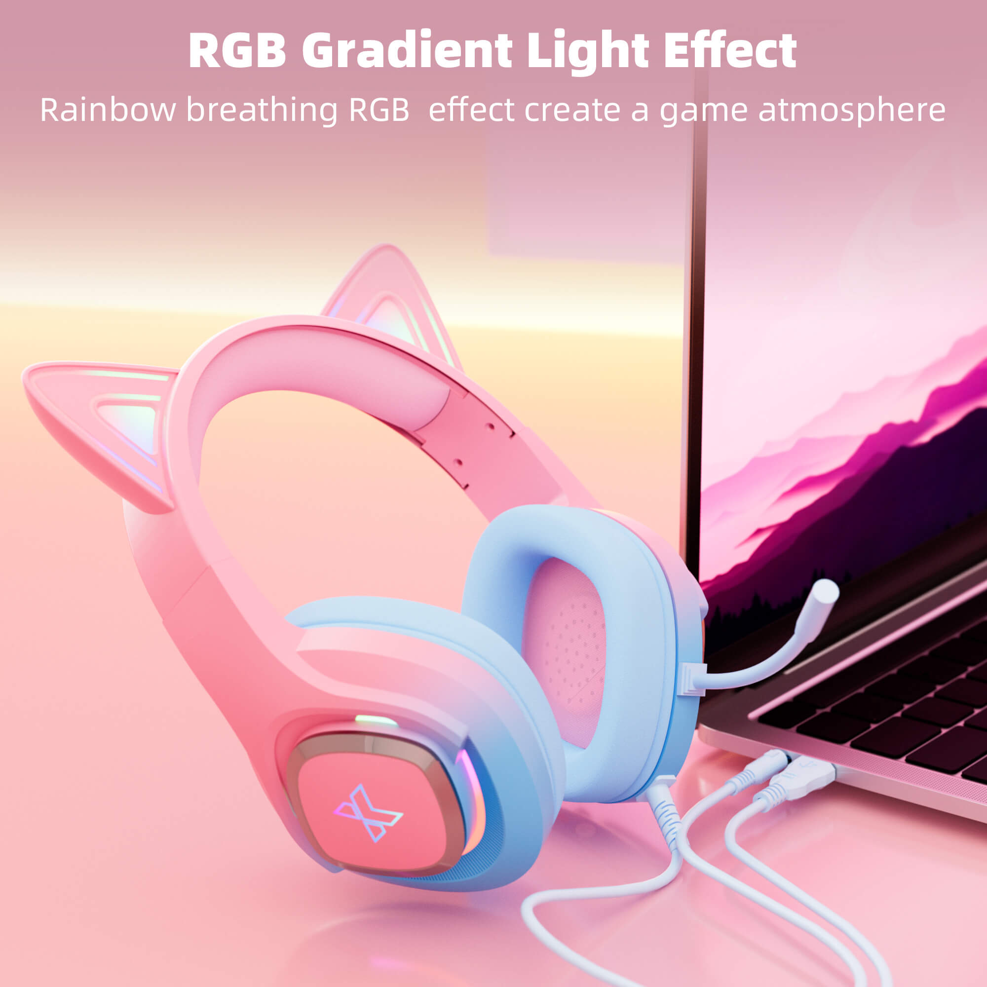 Cuffie da gioco wireless L80 ultraleggere Over Ear con dongle USB C&A a 2,4 GHz Cuffie da gioco wireless L80 ultraleggere Over Ear con dongle USB C&A a 2,4 GHz