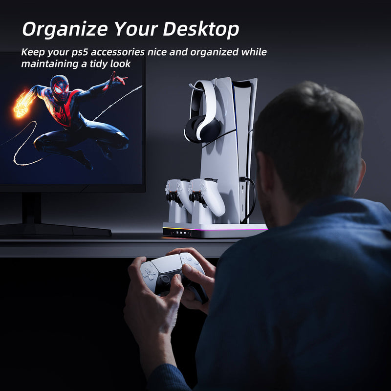 Cooling Station for 2023 New PS5 Slim Console 