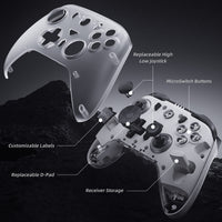 Mytrix Crystalarc Pro Wireless PC Controller with Charging Dock - Bluetooth & 2.4G, Hall Effect Joysticks, 2-in-1 Triggers, 1000Hz Report Rate, 4 Macro Keys, ABXY Micro Switch