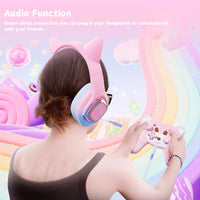 Mytrix Berry Pink Bear Wireless Switch Pro Controller with Macro Definition for Nintendo Switch, the Newest Switch OLED, and Switch Lite