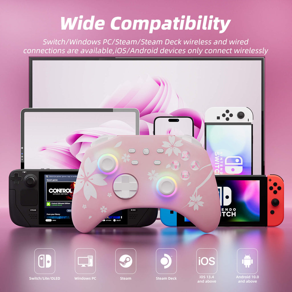 Mytrix Wireless Pro Controllers Compatible with Nintendo Switch, PC ...