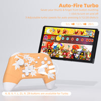 Mytrix Maple Yellow Wireless Switch Pro Controller for Nintendo Switch, the Newest Switch OLED, and Switch Lite