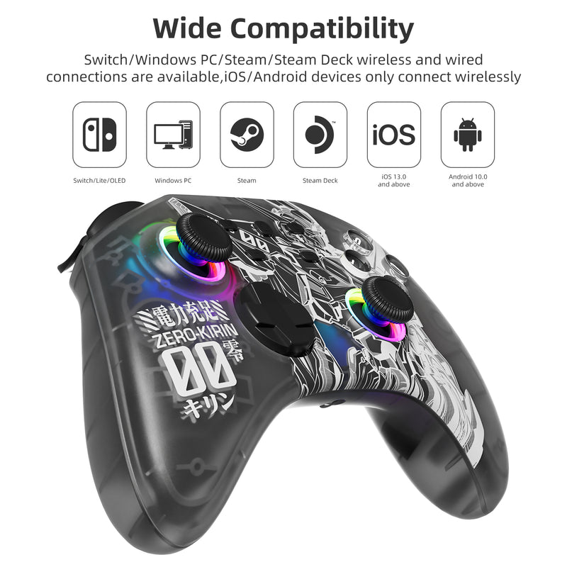 Mytrix Zero-Kirin Wireless Pro RGB Controller With Programmable Back Buttons And Turbo