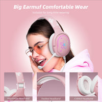 Mytrix Sakura Pink RGB Gaming Headset - Cherry Blossom RGB Gradient Light,  360 Rotation Mic with In-Line Control