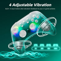 gaming pro controller with 4 Adjustable Vibration Levels