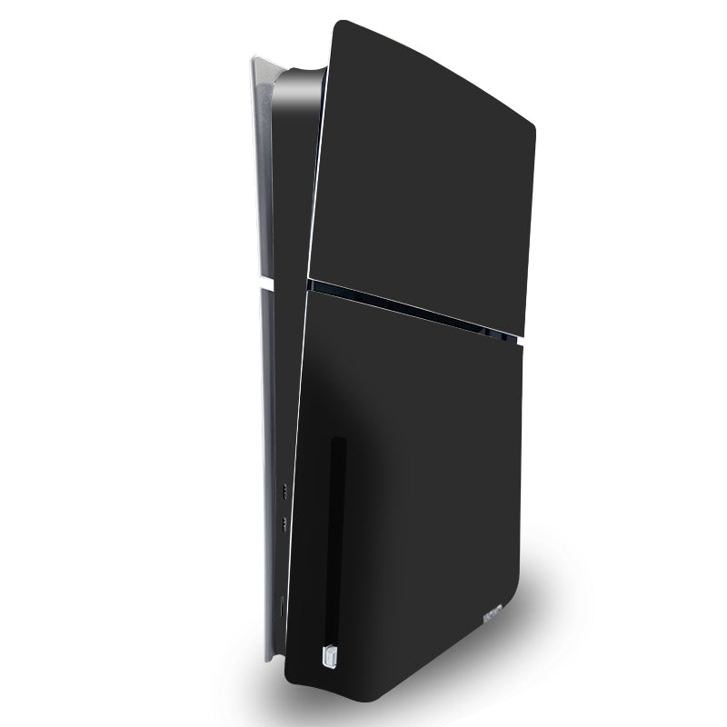 Mytrix Whole Body Protective Skin for PlayStation 5 Slim Disc Console, Durable Vinyl Decal Easy Apply Style Wrap Stickers for PS5 Slim Disc Version - Black