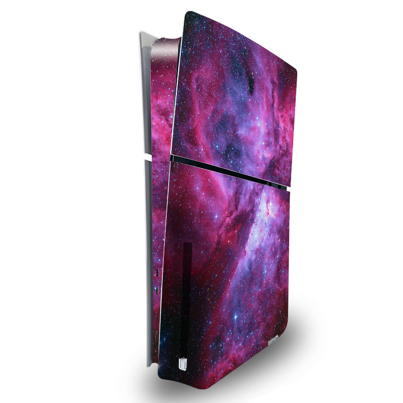 Durable Vinyl Decal Easy Apply Style Wrap Stickers for PS5 Slim Disc Version - Cosmic Galaxy