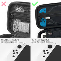Mytrix Switch Carrying Case for Nintendo Switch & Newest Switch OLED, Japanese Samurai Protective Travel Storage Bag with Pocket & 10 Game Card Slots