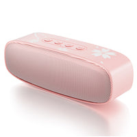Wireless Pink Bluetooth speaker with cherry flower