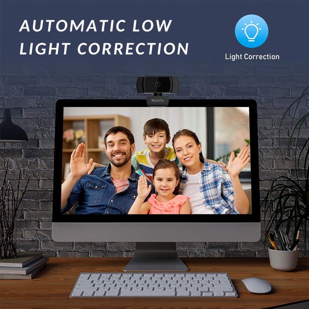 Mytrix AutoFocus Full HD 1080P Webcam, Built-in Noise Cancelling Mic, USB Webcam for Windows Mac PC Laptop Desktop Video Calling Recording Conferencing Streaming, Skype Zoom Facebook Youtube Black