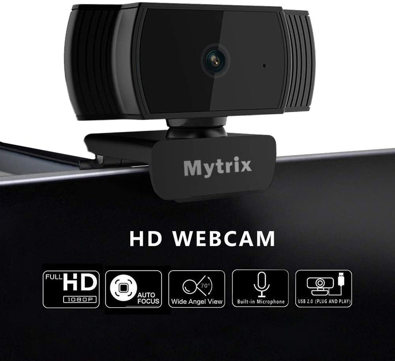 Mytrix AutoFocus Full HD 1080P Webcam With Privacy Protector
