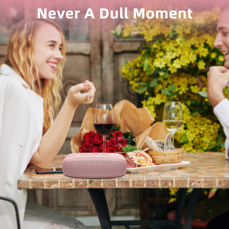 Wireless Pink Bluetooth speaker with cherry flower