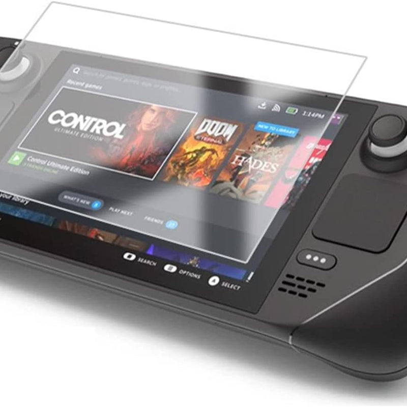 Steam Deck Tempered Glass Screen Protector, Compatible with Valve Steam Deck, 9H Hardness HD Clear Anti-Scratch Bubble Free Easy Installation