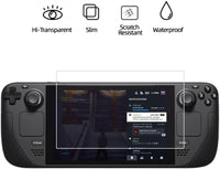 Mytrix Steam Deck Tempered Glass Screen Protector USB Extension Hub Bundle, 9H Anti-Scratch Protector with 5-in-1 Fast Charging Type C Hub