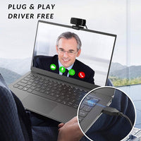 Mytrix AutoFocus Full HD 1080P Webcam, Built-in Noise Cancelling Mic, USB Webcam for Windows Mac PC Laptop Desktop Video Calling Recording Conferencing Streaming, Skype Zoom Facebook Youtube Black