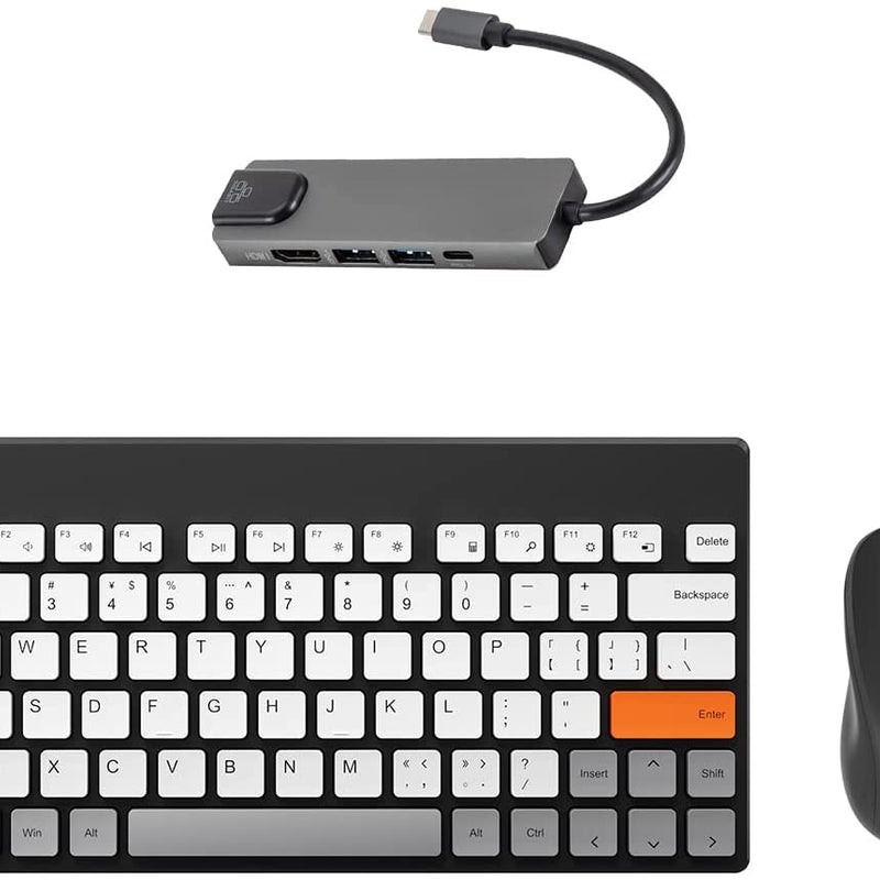 Wireless Keyboard and Mouse Set for Steam Deck, Mytrix 2.4GHz USB Compact Keyboard Mouse Set for Linux, Windows, Mac, iOS Smart Device