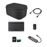 Steam Deck Travel Accessories 6-IN-1 Complete Set Mytrix Anti Shock Messenger Bag Soft Lining, Charger & Accessories (Slim Keyboard & SD Card)