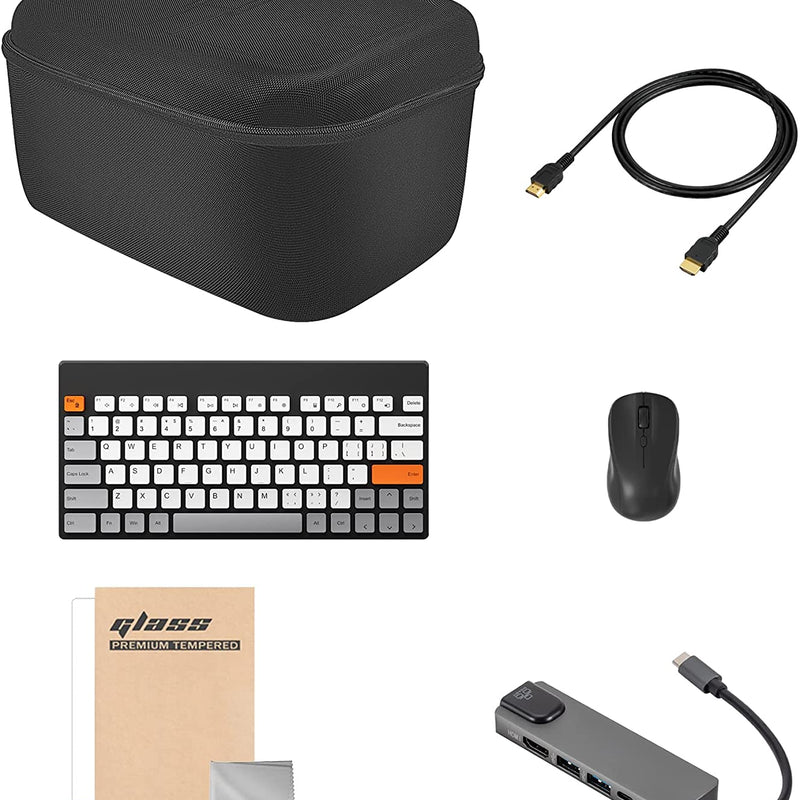 Steam Deck Travel Accessories 7-IN-1 Complete Set Mytrix Anti Shock Messenger Bag Soft Lining, Charger & Accessories (Color keyboard)