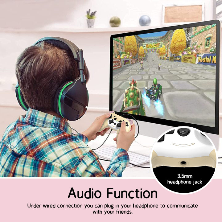 Mytrix Perry the Yellow Bear Wireless Switch Pro Controller with Macro ...