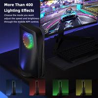 Mytrix 2-in-1 Translucent Black Faceplates for PS5 Disc Edition + RGB LED Light Strips Kit for PlayStation 5, LED Strip with Music Sync