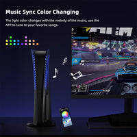 Mytrix 2-in-1 Translucent Black Faceplates for PS5 Disc Edition + RGB LED Light Strips Kit for PlayStation 5, LED Strip with Music Sync