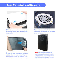 Mytrix 2-in-1 Translucent Black Faceplates for PS5 Disc Edition + RGB LED Light Strips Kit for PlayStation 5, LED Strip with Music Sync