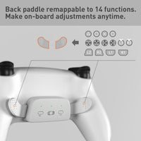 Mytrix Customized Controller with 2 Remappable Paddles for PlayStation 5 & PC, Programmable with Fast Turbo Auto-Fire, 3 Saving Slots