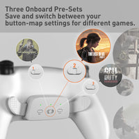 Mytrix Customized Controller with 2 Remappable Paddles for PlayStation 5 & PC, Programmable with Fast Turbo Auto-Fire, 3 Saving Slots