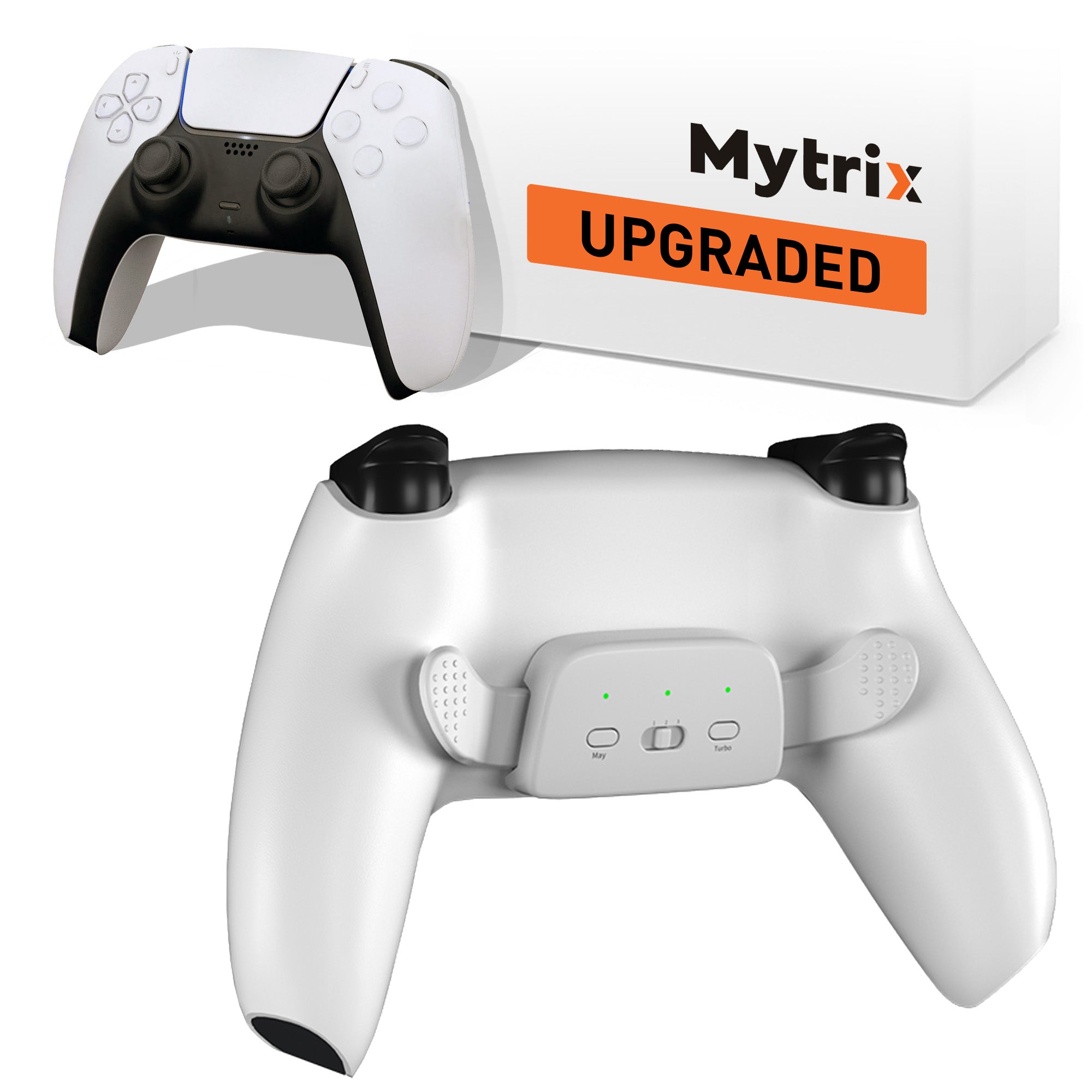 Mytrix Customized Controller with 2 Remappable Paddles for PlayStation 5 &  PC, Programmable with Fast Turbo Auto-Fire, 3 Saving Slots - Master 