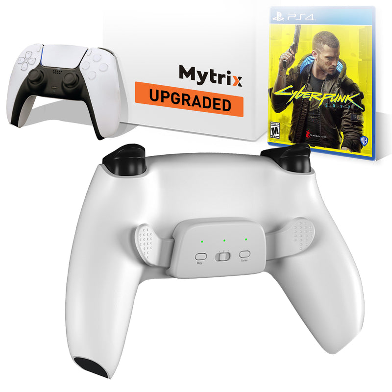 Mytrix Customized Controller with 2 Remappable Paddles for PlayStation 5 & PC, Programmable with Fast Turbo Auto-Fire, 3 Saving Slots