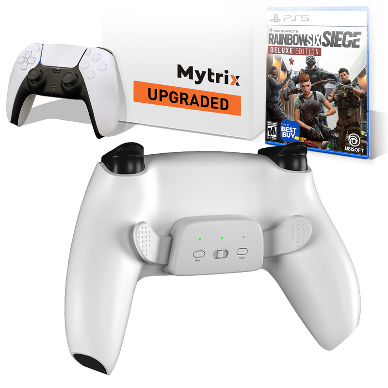 Mytrix Customized Controller with 2 Remappable Paddles for PlayStation 5 & PC, Programmable with Fast Turbo Auto-Fire, 3 Saving Slots