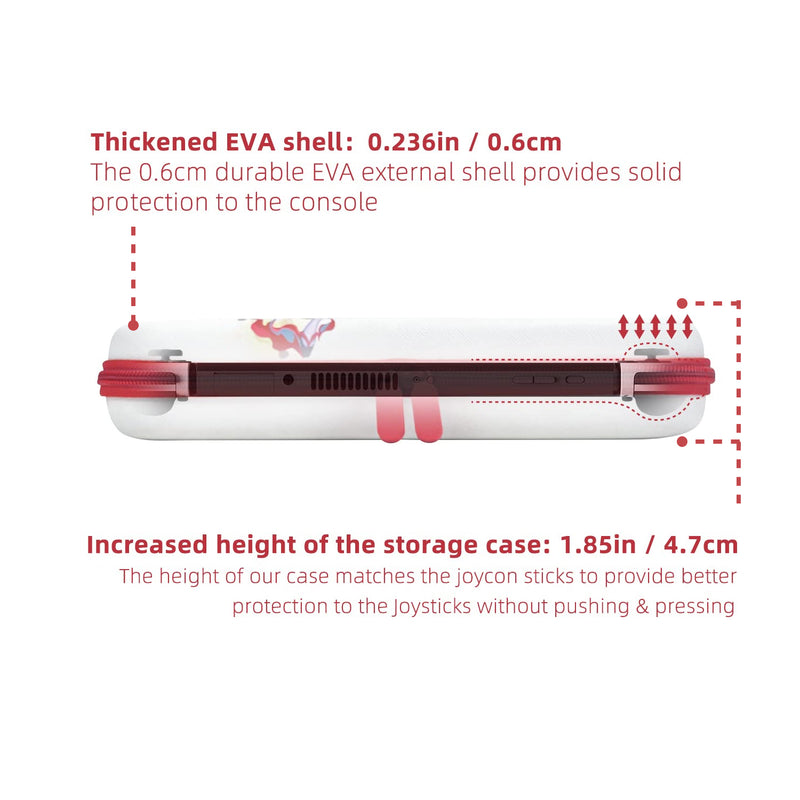 Mytrix Tuoro Switch Carrying Case for Nintendo Switch & Newest Switch OLED, Protective Travel Storage Bag with Shoulder Strap & 10 Card Slots