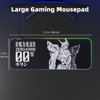 Mytrix Zero-Kirin RGB Gaming Mouse Pad, LED Soft Extended Large Office Mouse Pad, Anti-Slip Rubber Base, Keyboard Mouse Mat - Black