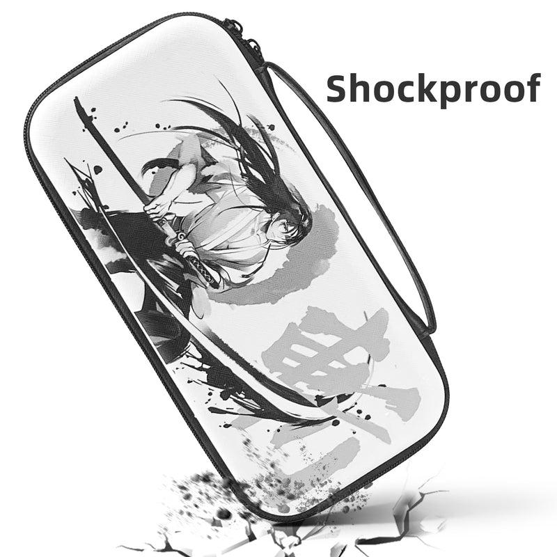 Mytrix Switch Carrying Case for Nintendo Switch & Newest Switch OLED, Japanese Samurai Protective Travel Storage Bag with Pocket & 10 Game Card Slots