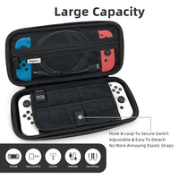 Mytrix Switch Carrying Case for Nintendo Switch & Newest Switch OLED, Japanese Samurai Protective Travel Storage Bag with Pocket & 10 Game Card Slots
