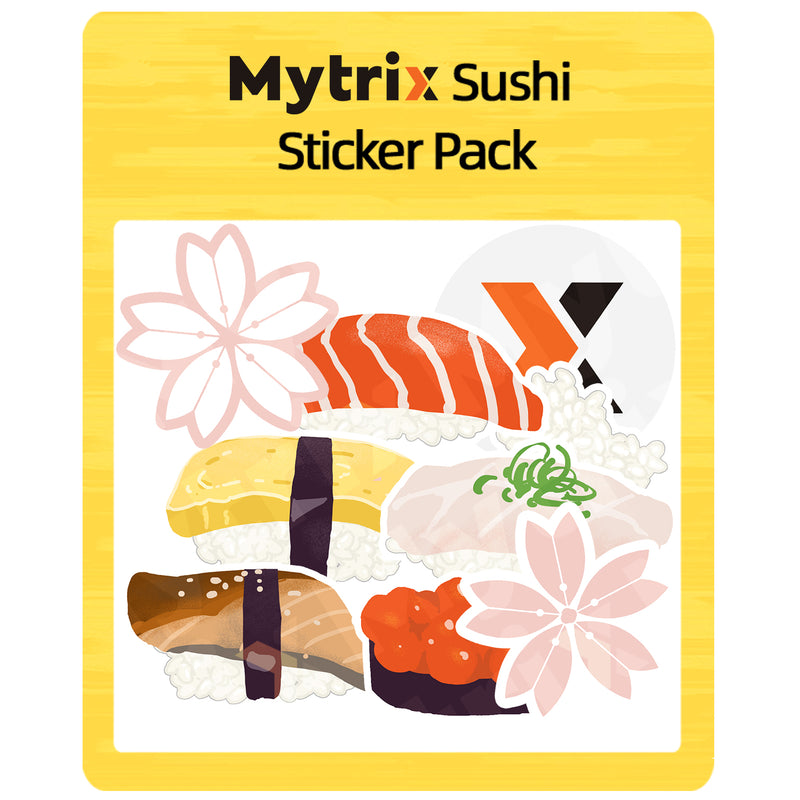Mytrix Japan Sushi Series 10 Pcs Removable Waterproof Stickers