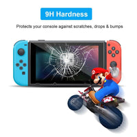 Nintendo Switch Console Screen Protector - 9H Tempered Glass Screen Protector with Installation Guide Stickers and Wipes